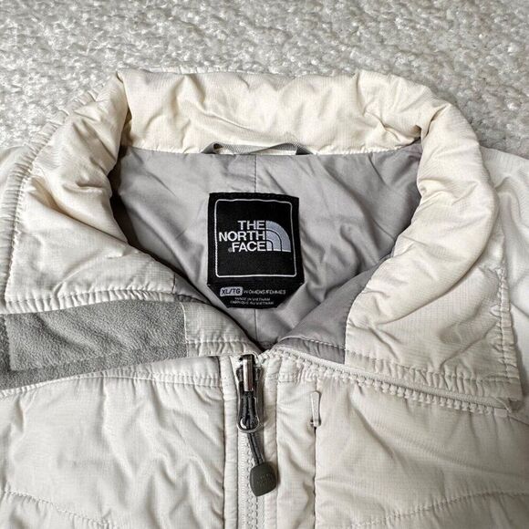 The North Face Primaloft Insulated Full Zip Jacket Off White Ivory - Picture 3 of 13